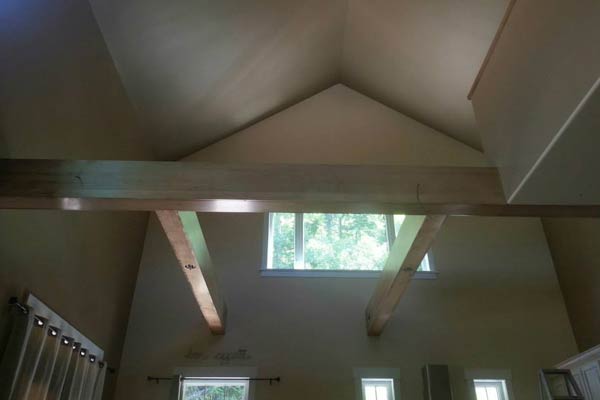 Vaulted ceiling painted