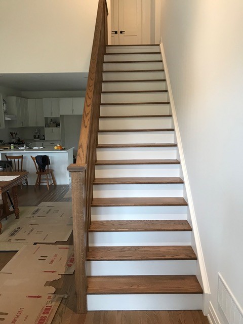 Stairway painted in a newbuild home