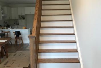 Stairway painted in a newbuild home
